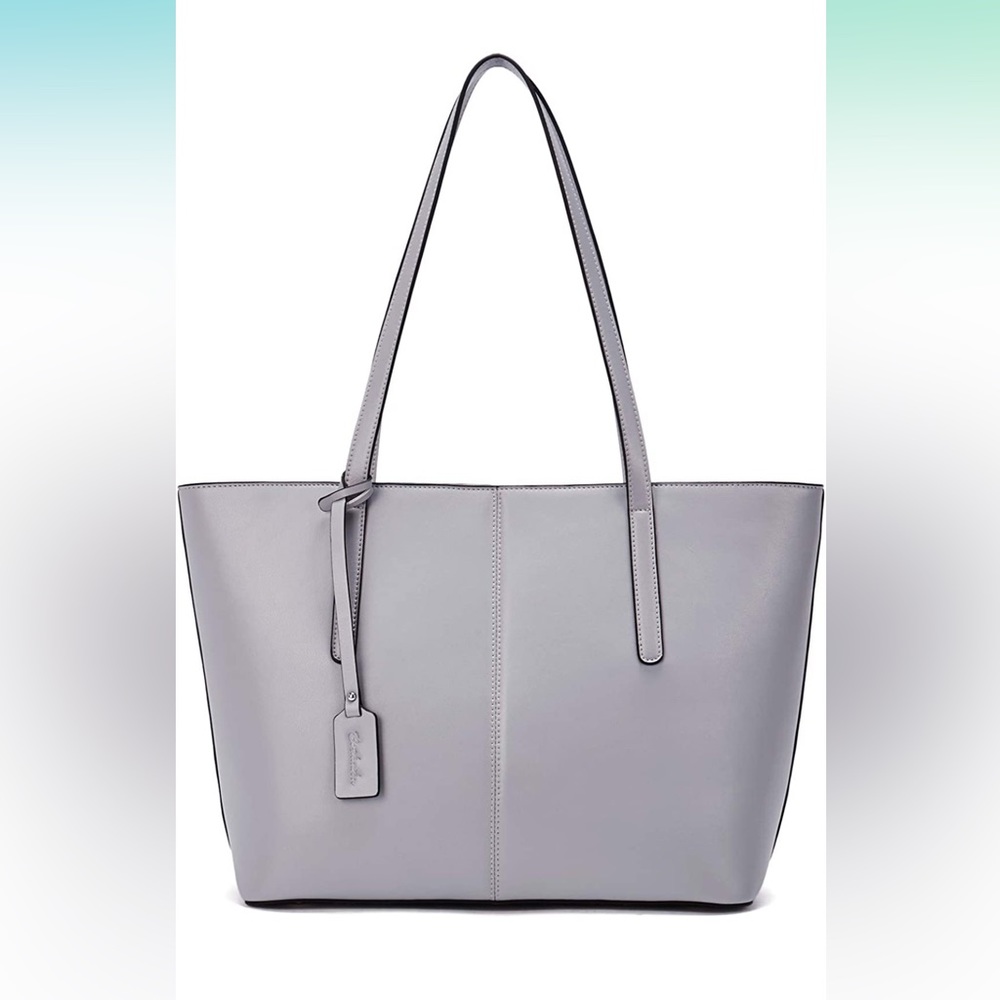 Bostanten Women’s Leather/Polyester Tote Bag